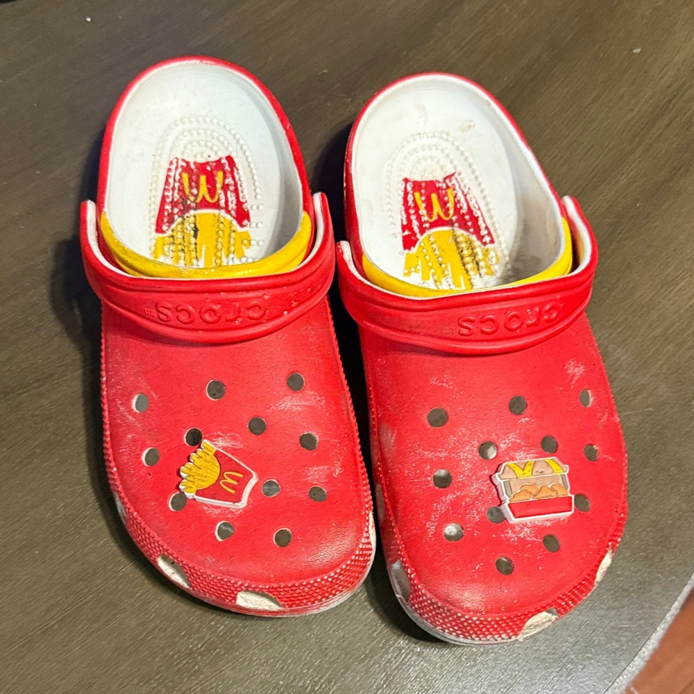 CROCS McDonald’s, Red and Yellow Slippers